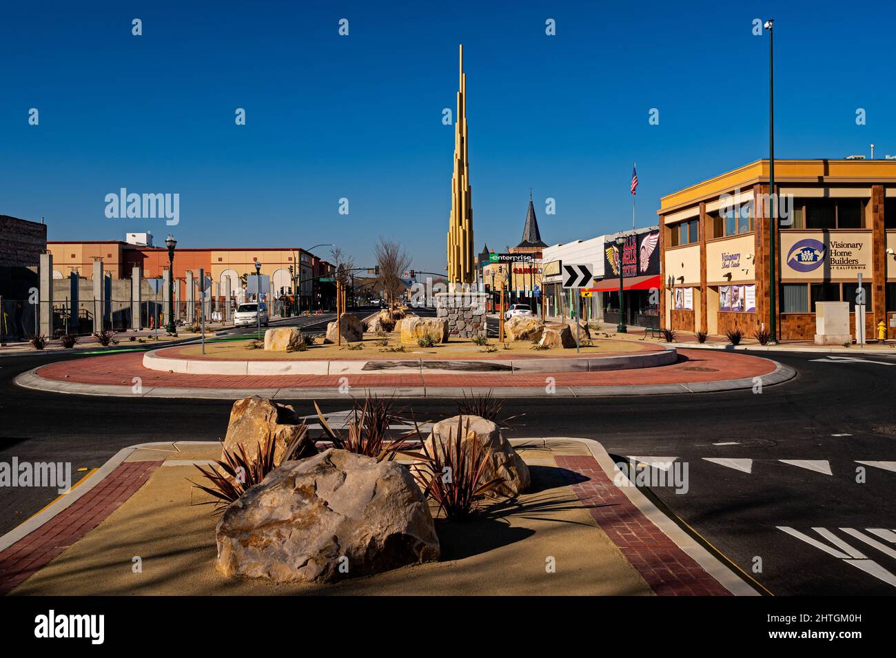 Downtown Stockton Roundabout, California Stock Photo Alamy