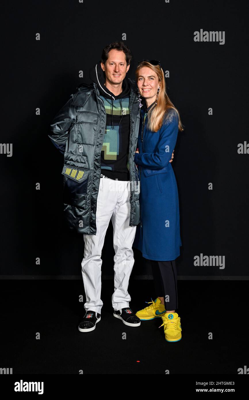 John Elkann , Lavinia Borromeo Milan Fashion Week - Women F/W 22-23 Ferrari  Fashion Show - PhotoBooth Milan, Italy 27th February 2022 (Photo by  SGP/Sipa USA)Italia id 127079 004 Not Exclusive Stock Photo - Alamy