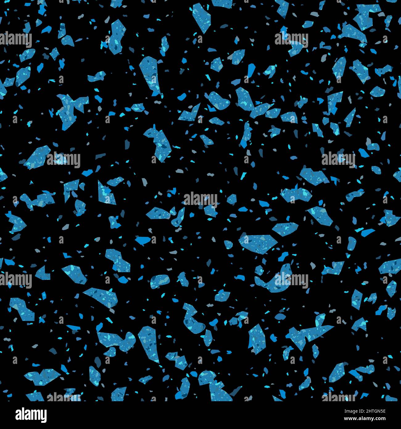 Blue Black Terrazzo Stone Texture Seamless Pattern Design Stock Vector ...