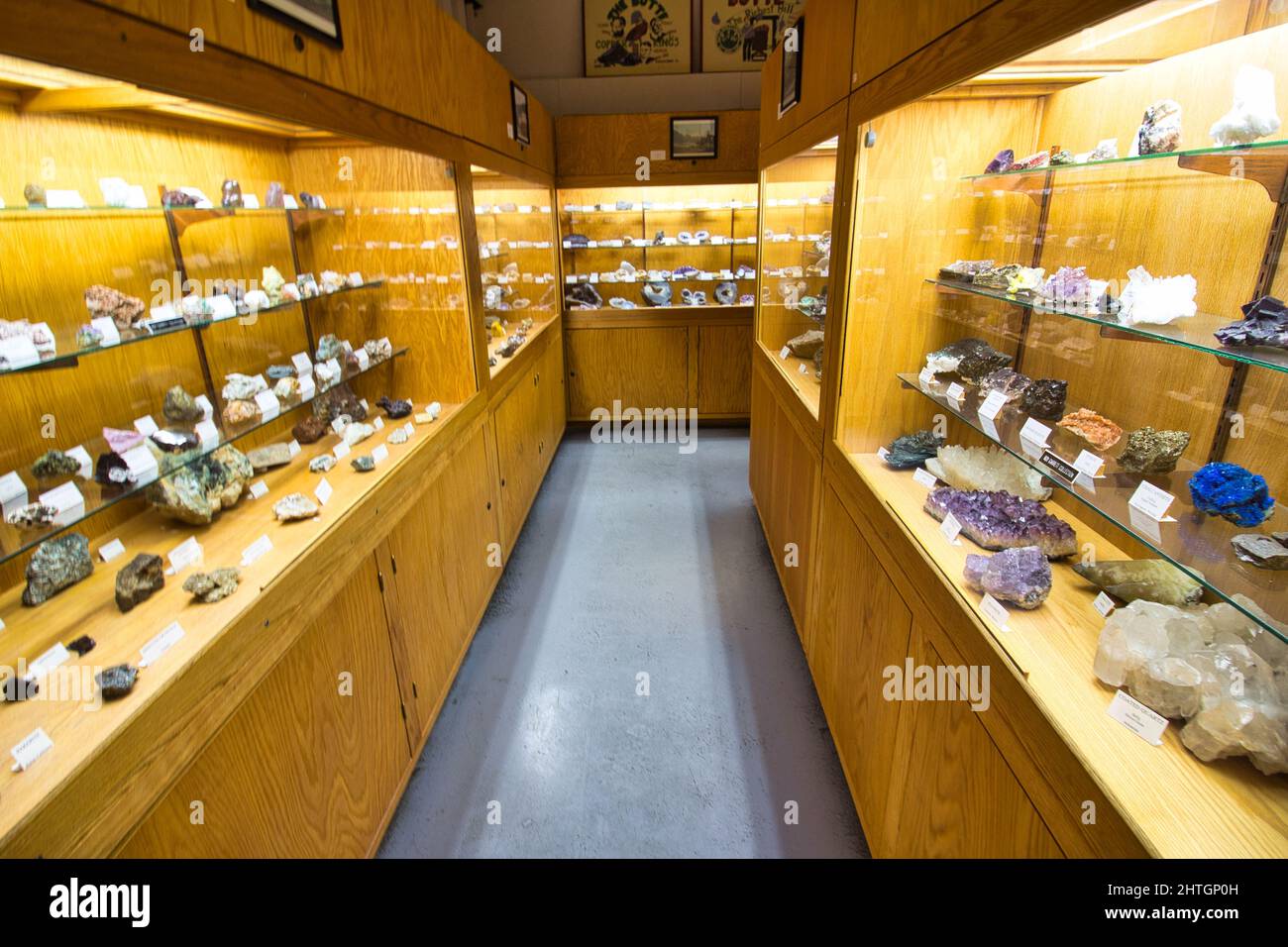 Geological collection inside the World Museum of Mining in Butte