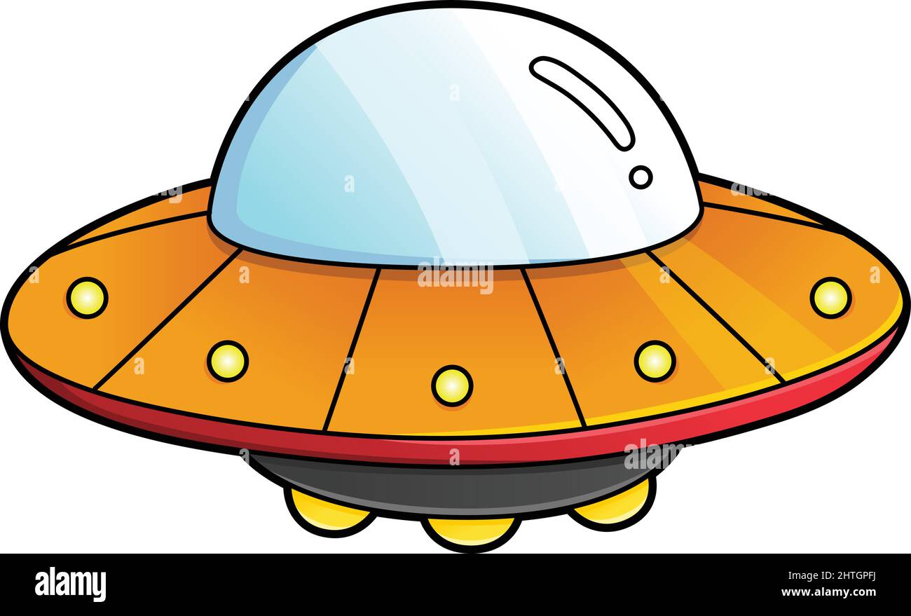 UFO Cartoon Colored Clipart Illustration Stock Vector Image & Art - Alamy