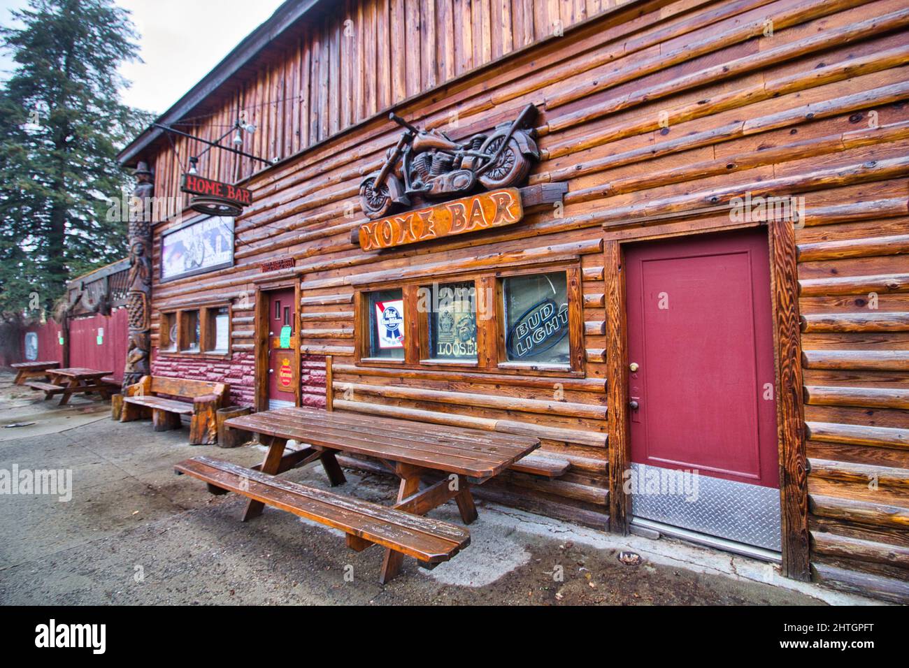 Exterior of the Home Bar in Troy, Montana Stock Photo Alamy