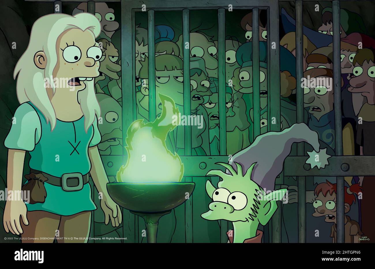 DISENCHANTMENT, from left Bean (voiced by Abbi Jacobson), Elfo (voice