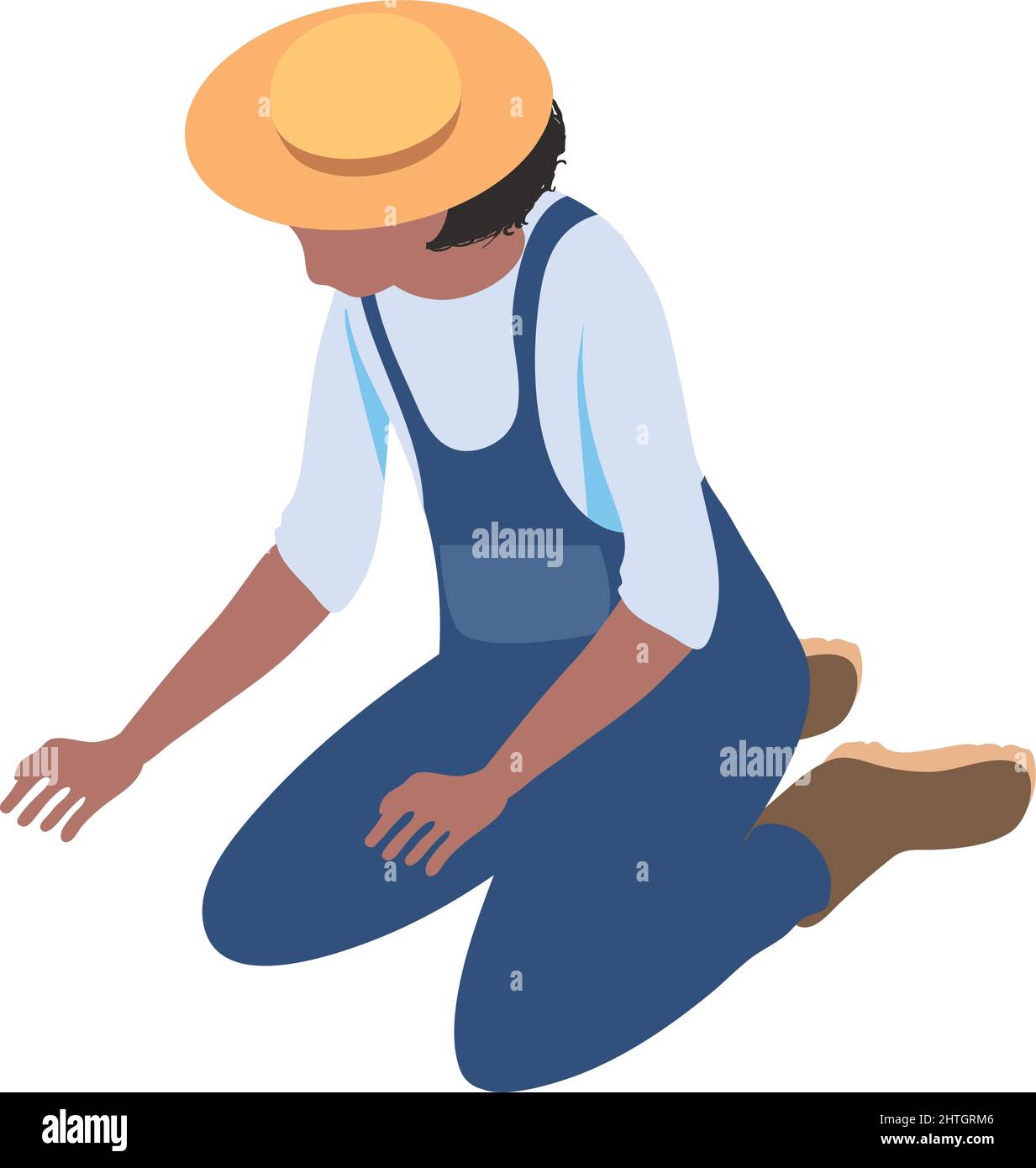 farmer worker isometric style character Stock Vector Image & Art - Alamy
