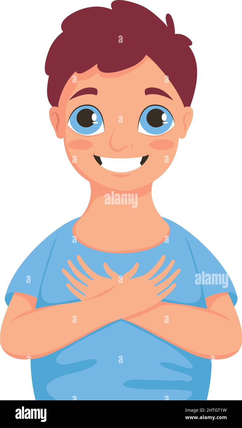 little boy smiling happy character Stock Vector Image & Art - Alamy