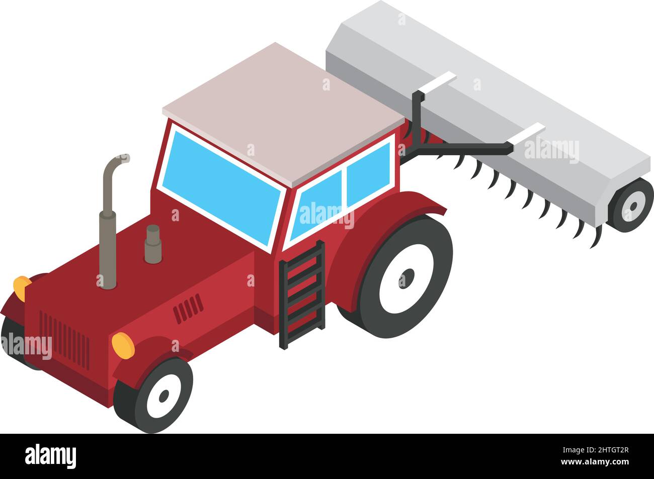 tractor farming vehicle isometric icon Stock Vector Image & Art - Alamy