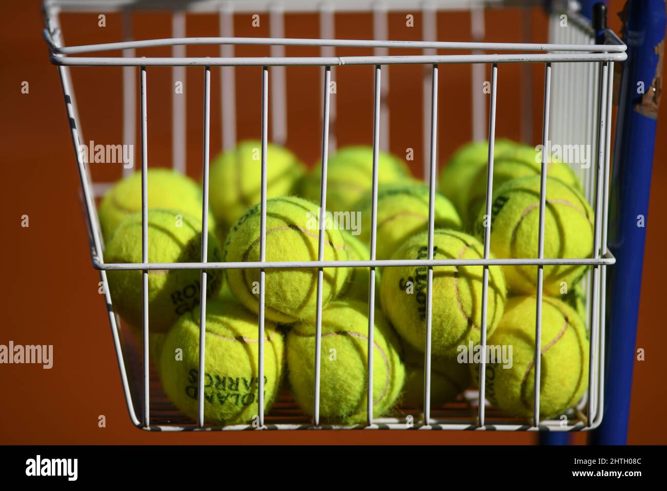 Roland Garros tennis balls Stock Photo