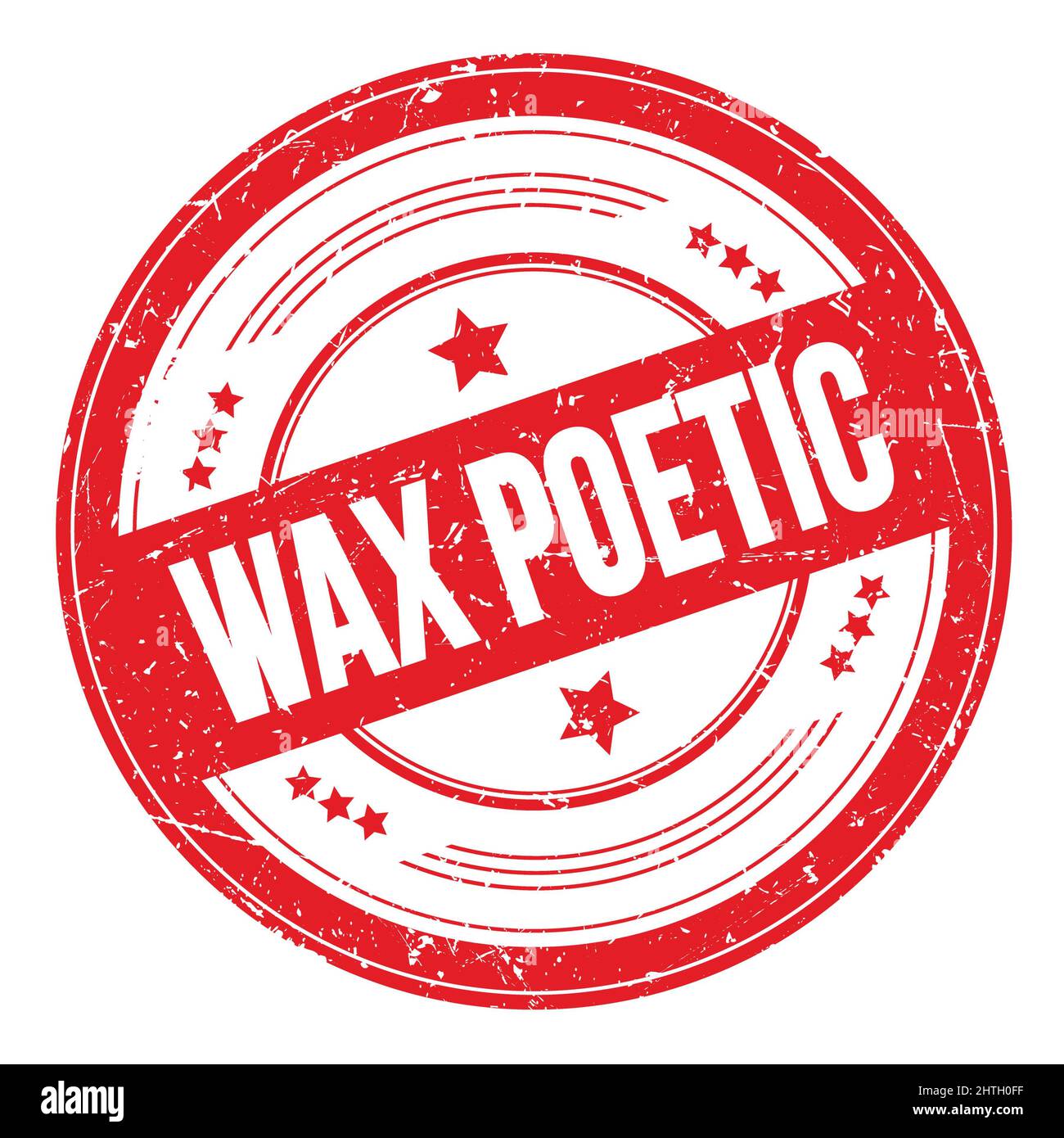 WAX POETIC text on red round grungy texture stamp Stock Photo Alamy