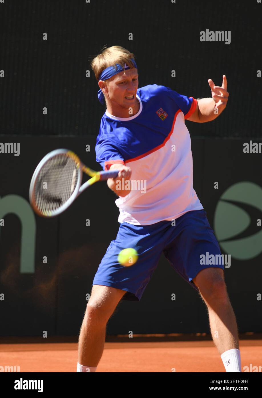 Davis Cup (Buenos Aires): Zdenek Kolar (Czech Republic) during practice, previous to the Qualifiers series against Argentina Stock Photo