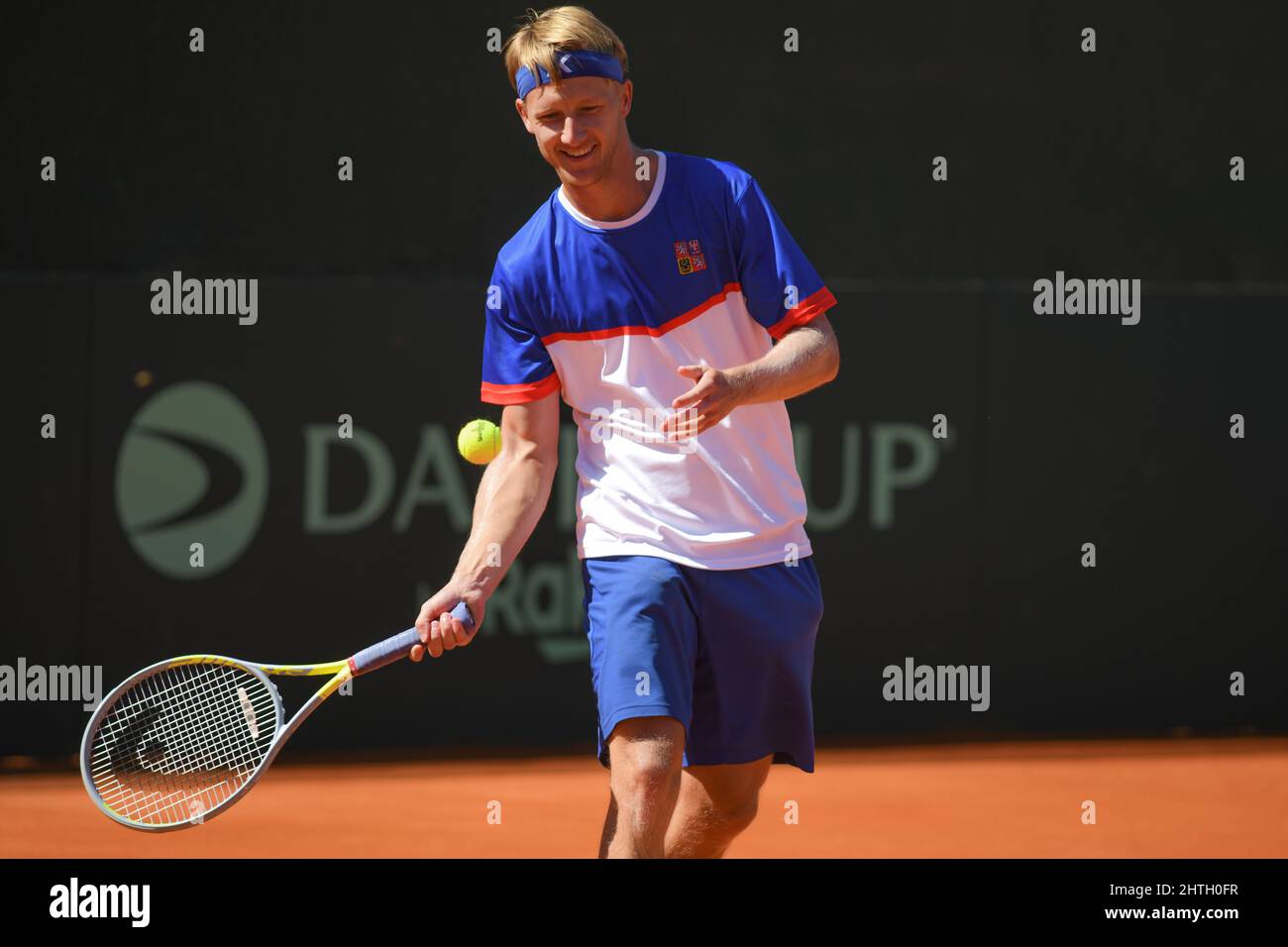 Davis Cup (Buenos Aires): Zdenek Kolar (Czech Republic) during practice, previous to the Qualifiers series against Argentina Stock Photo