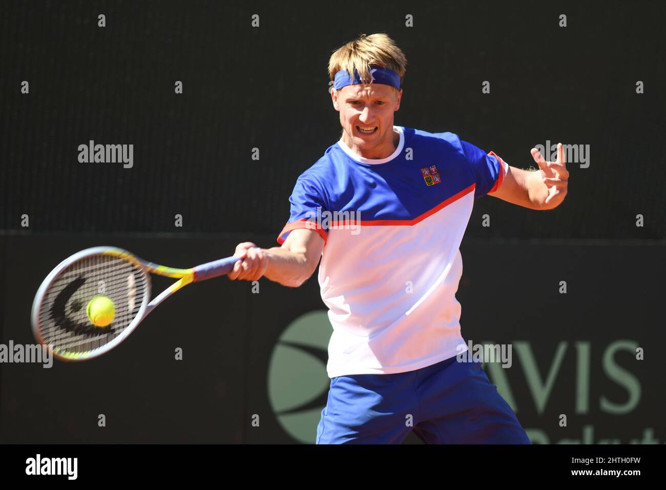 Davis Cup (Buenos Aires): Zdenek Kolar (Czech Republic) during practice, previous to the Qualifiers series against Argentina Stock Photo