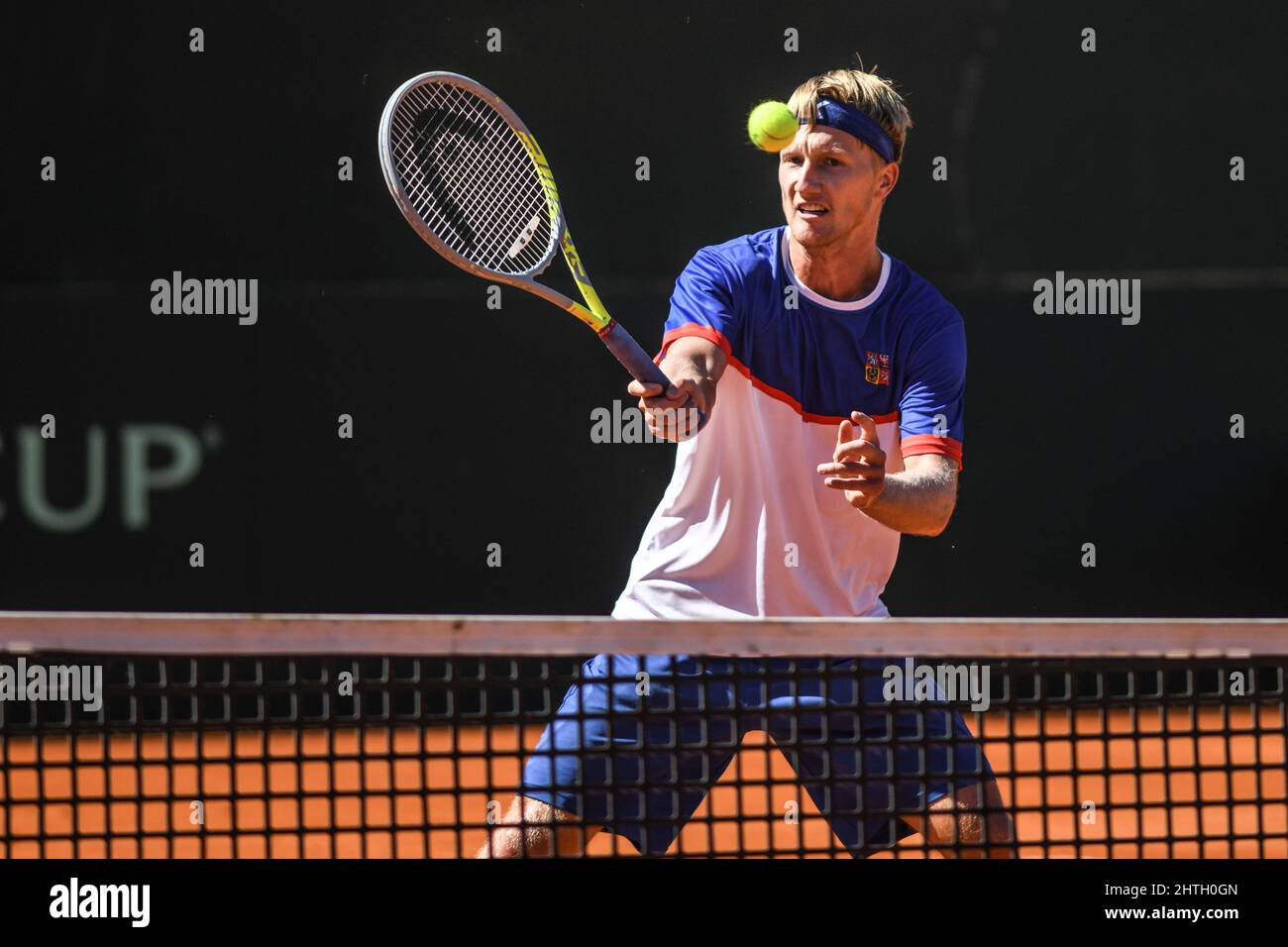 Davis Cup (Buenos Aires): Zdenek Kolar (Czech Republic) during practice, previous to the Qualifiers series against Argentina Stock Photo
