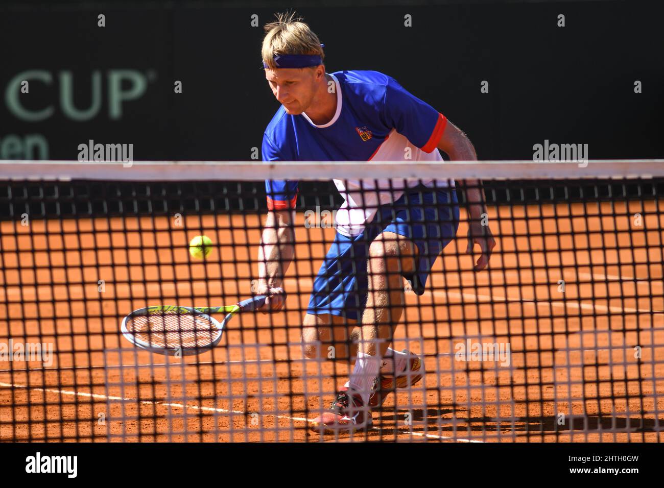 Davis Cup (Buenos Aires): Zdenek Kolar (Czech Republic) during practice, previous to the Qualifiers series against Argentina Stock Photo