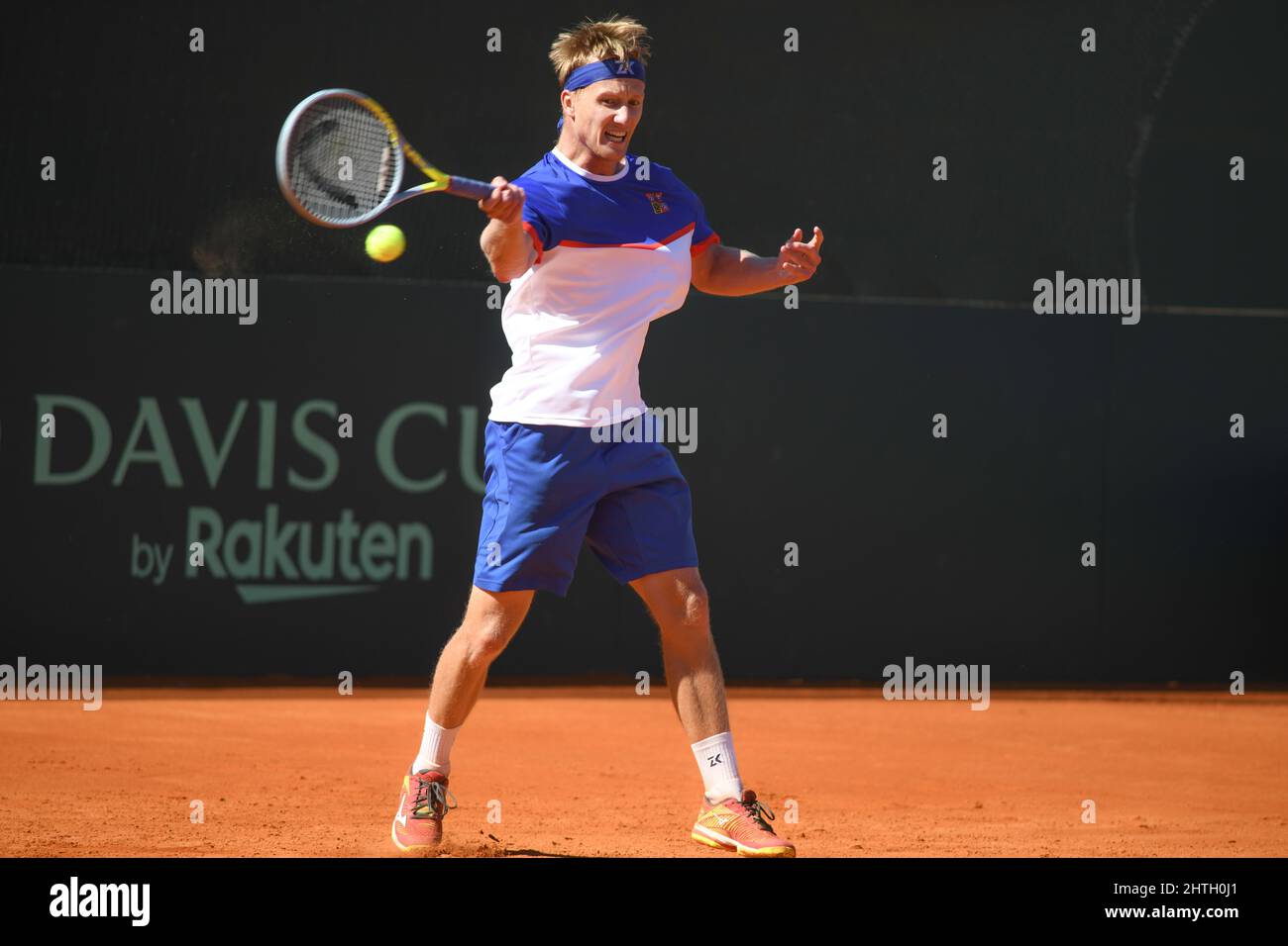 Davis Cup (Buenos Aires): Zdenek Kolar (Czech Republic) during practice, previous to the Qualifiers series against Argentina Stock Photo