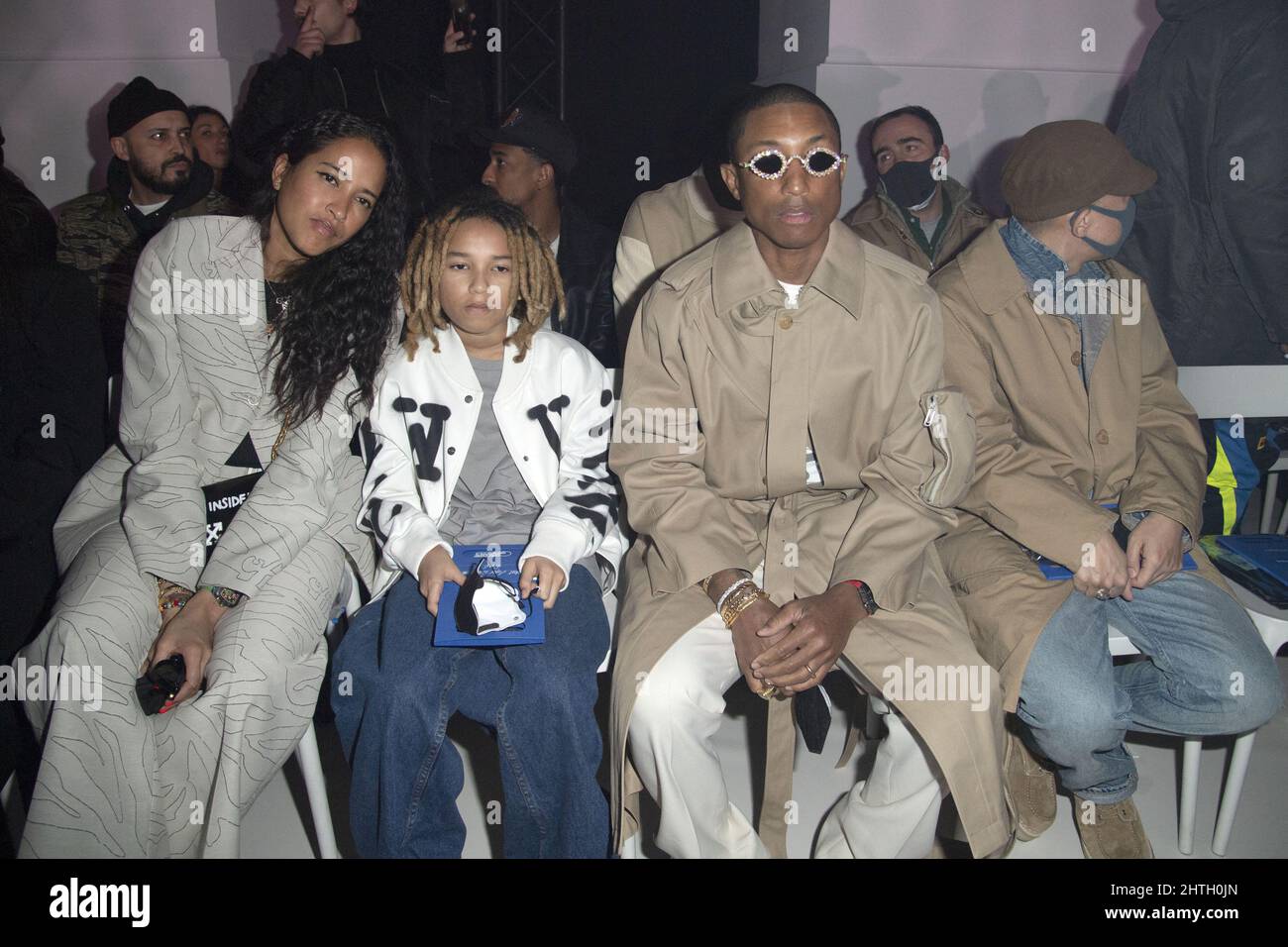 Pharrell Williams honored with a star on the Hollywood Walk of Fame  Featuring: Pharrell Williams,Helen Lasichanh,Rocket Ayer Williams,Family  Where: Hollywood, California, United States When: 04 Dec 2014 Credit:  FayesVision/WENN.com Stock Photo 