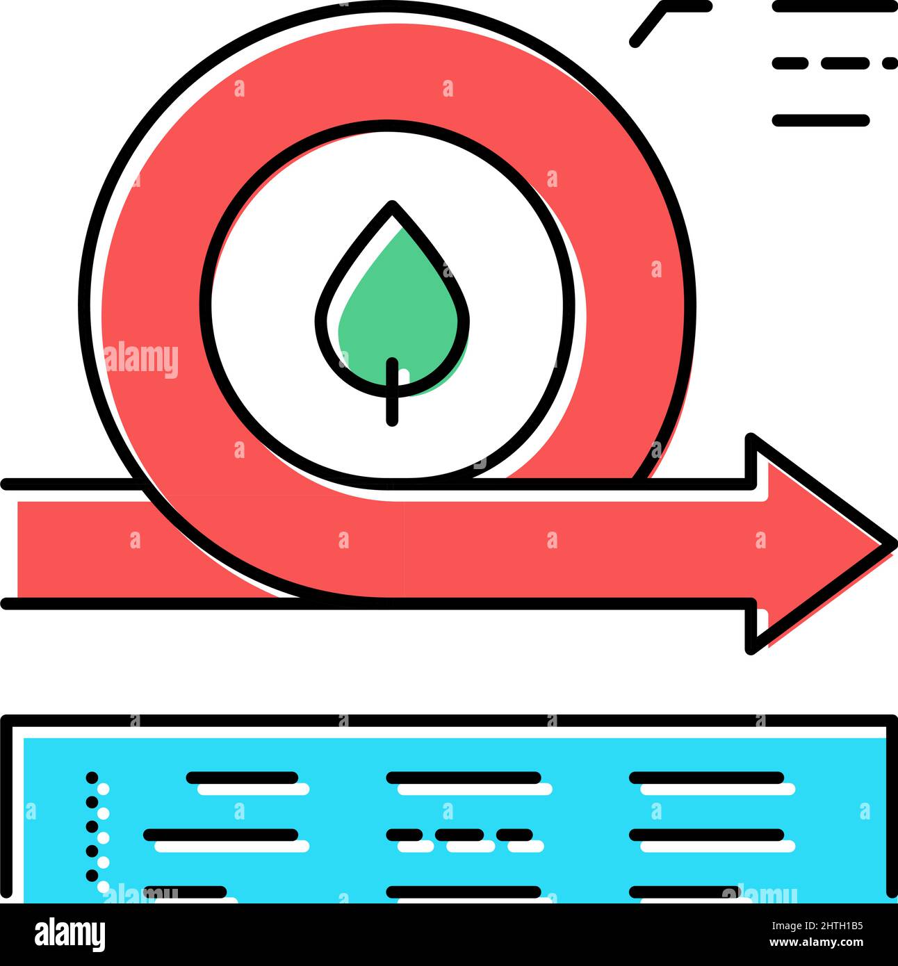 environmental circular economy color icon vector illustration Stock ...