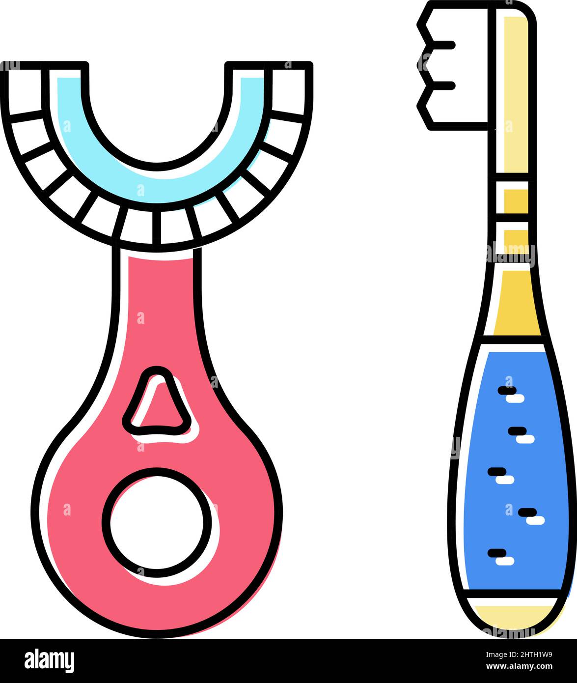 toddler toothbrush color icon vector illustration Stock Vector Image ...