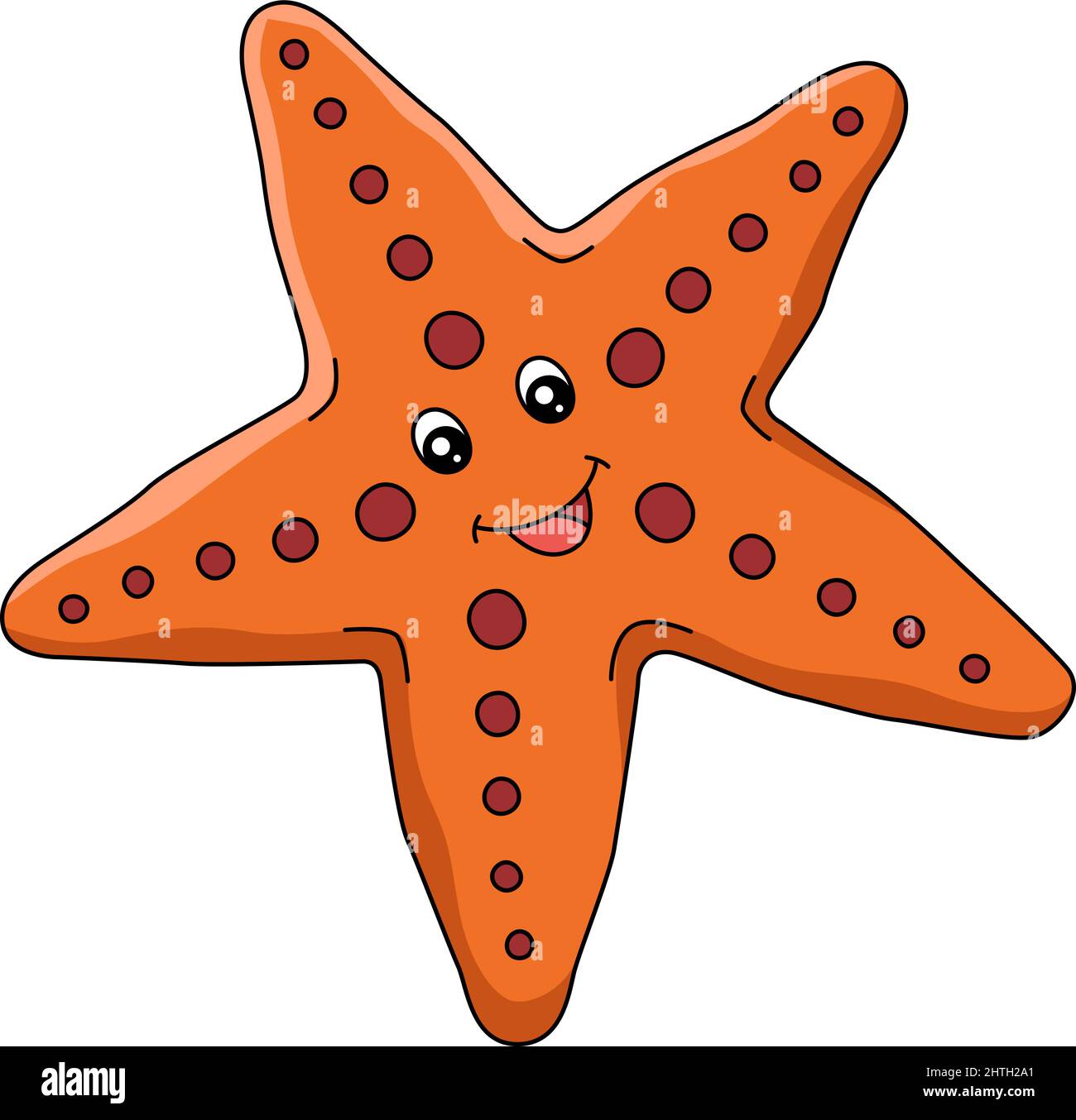 Sea Star Cartoon Clipart Illustration Stock Vector Image & Art - Alamy