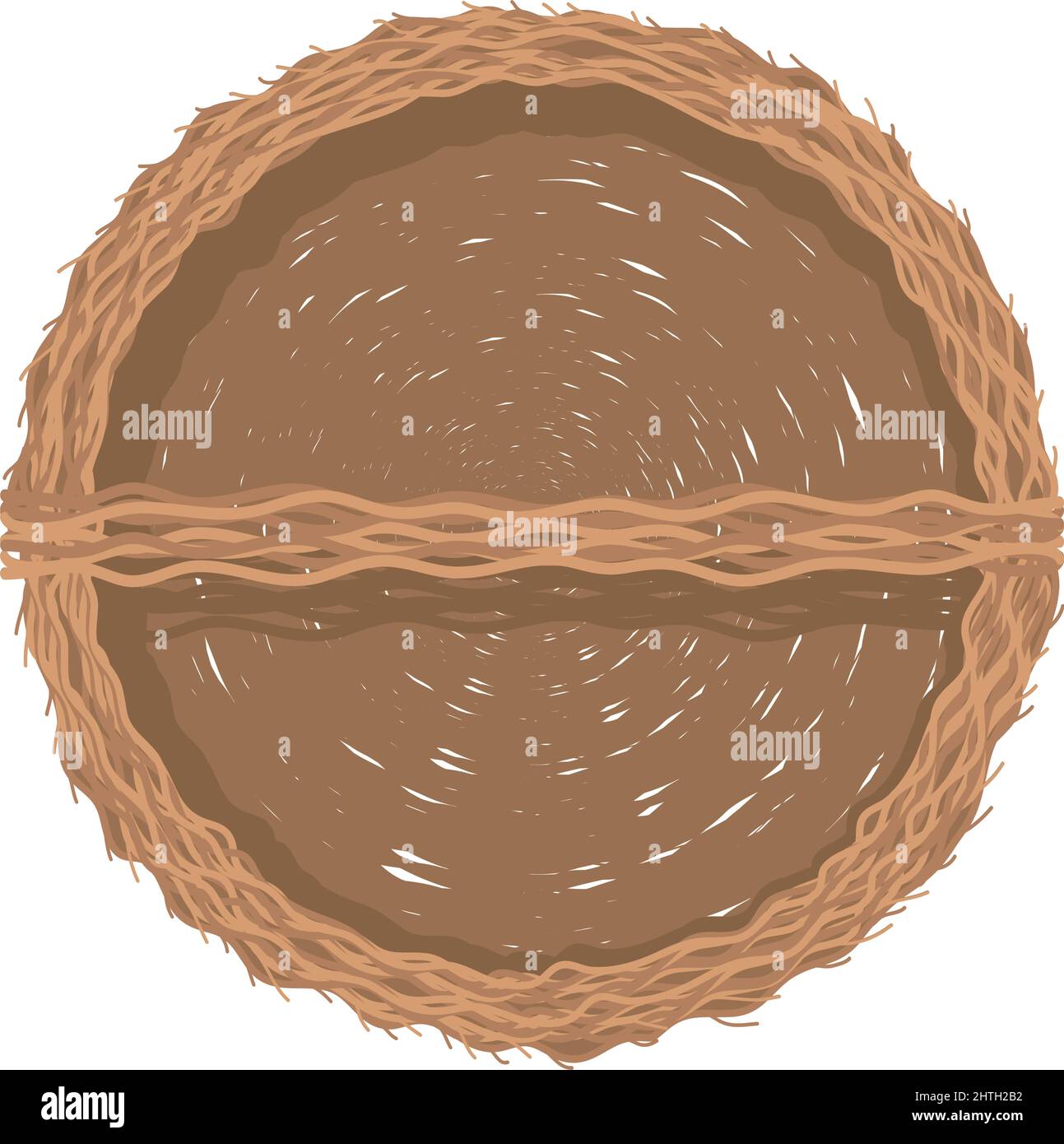 ornamental basket straw airview icon Stock Vector Image & Art - Alamy