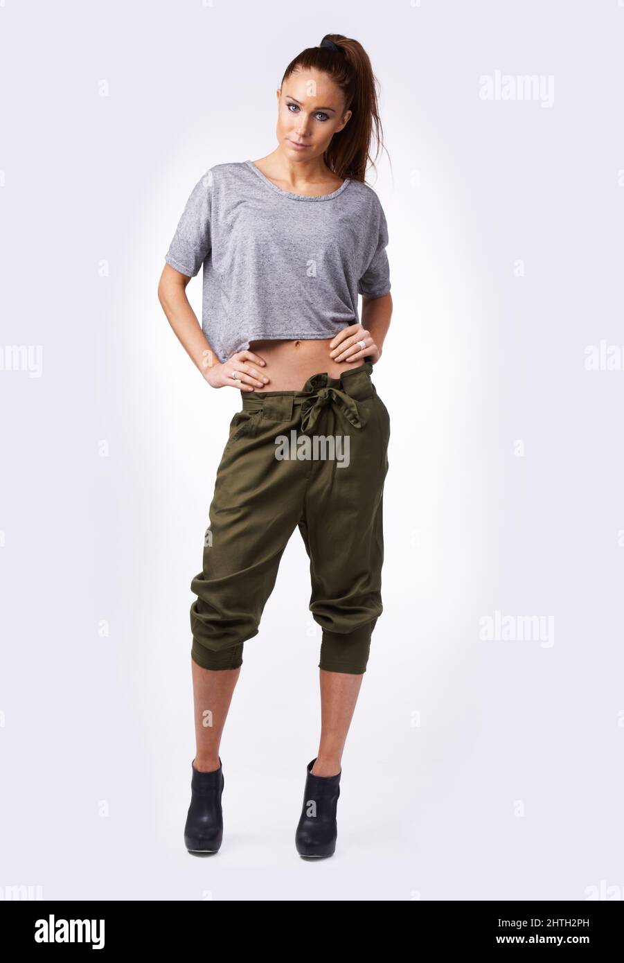 Awesome outfit day. Full-length portrait of a beautiful young woman posing in casual wear. Stock Photo