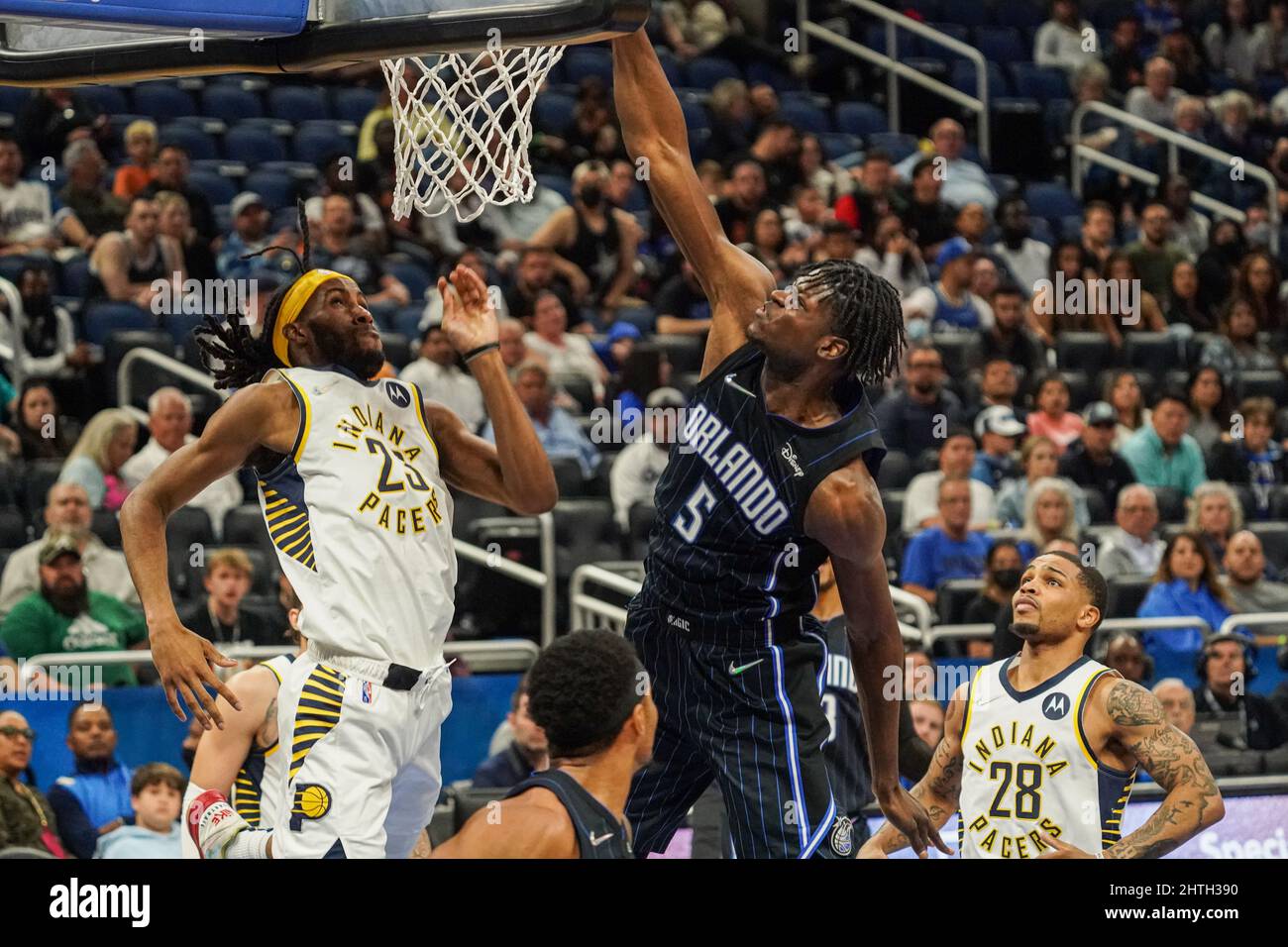 Orlando, Florida, USA, February 28, 2022, Indiana Pacers shooting guard Buddy  Hield #24 at the Amway Center. (Photo Credit: Marty Jean-Louis/Alamy Live  News Stock Photo - Alamy