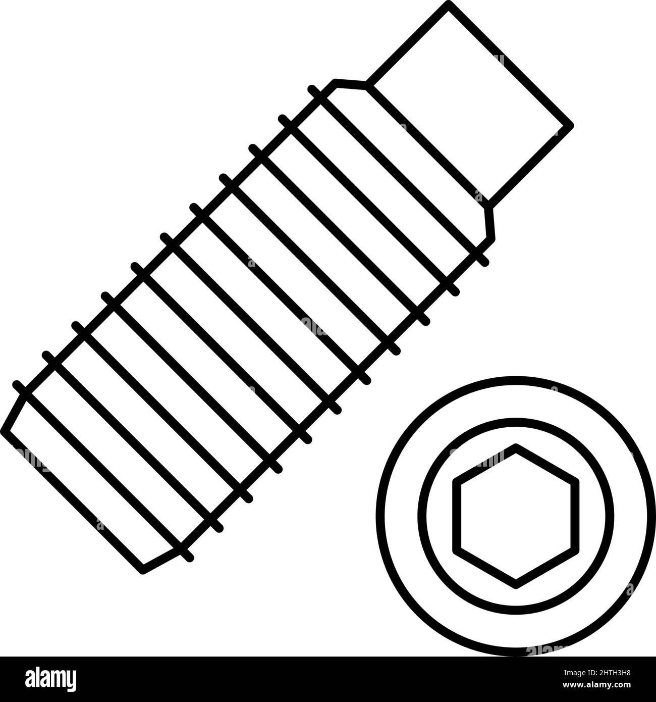 Shoulder screw line icon hi-res stock photography and images - Alamy