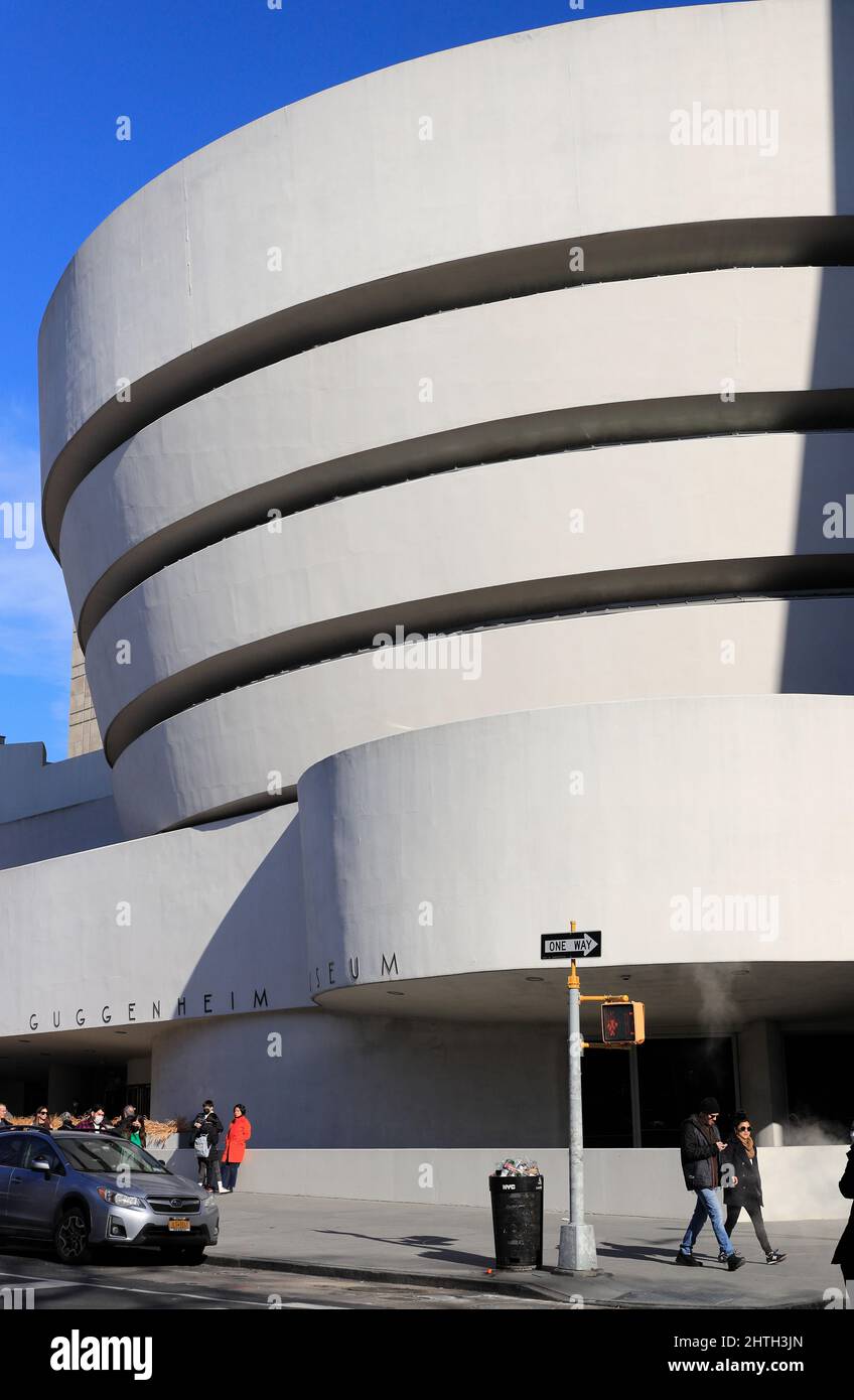 Solomon R. Guggenheim Museum in New York City.New York.USA Stock Photo