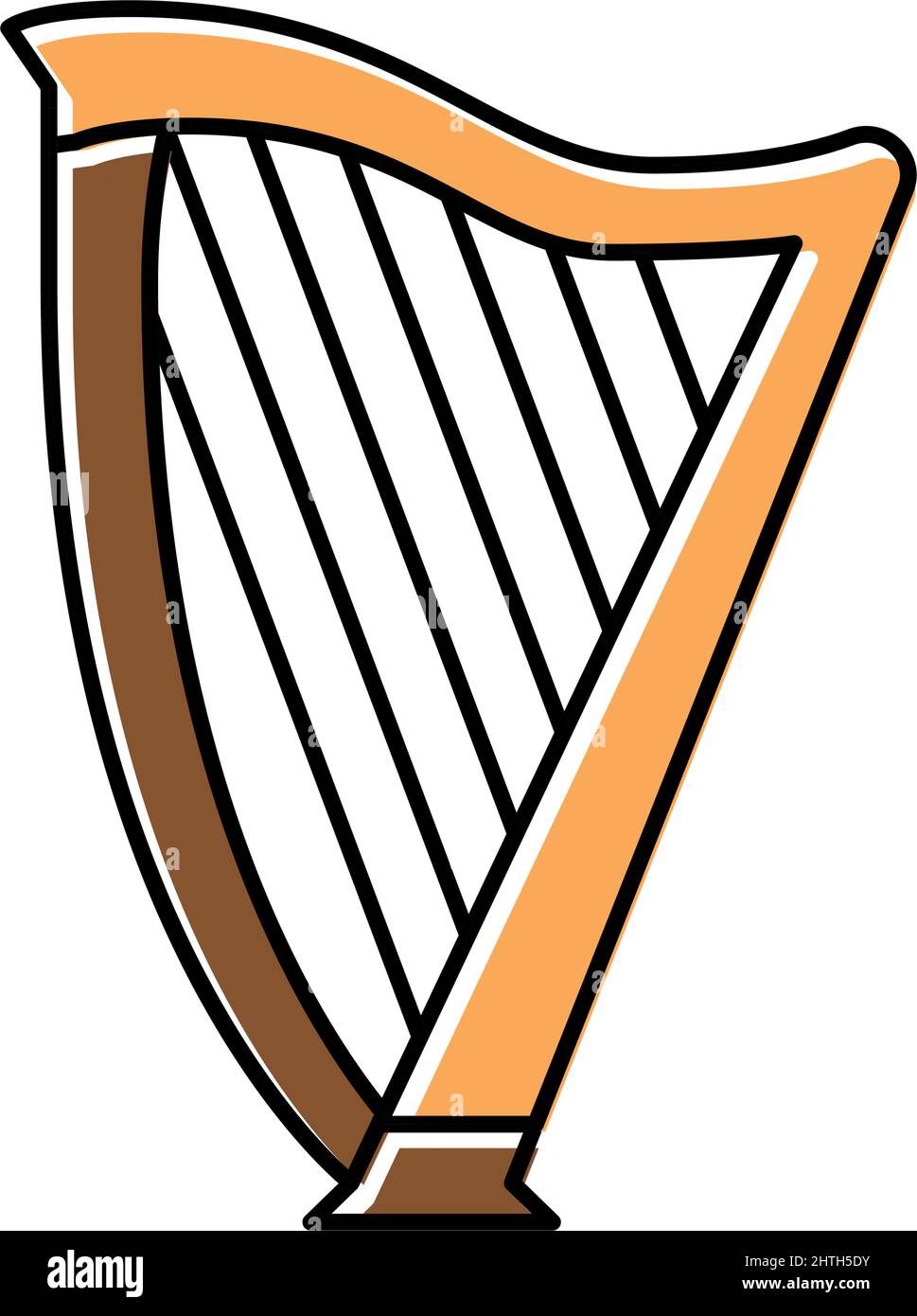 harp symphonic instrument color icon vector illustration Stock Vector ...