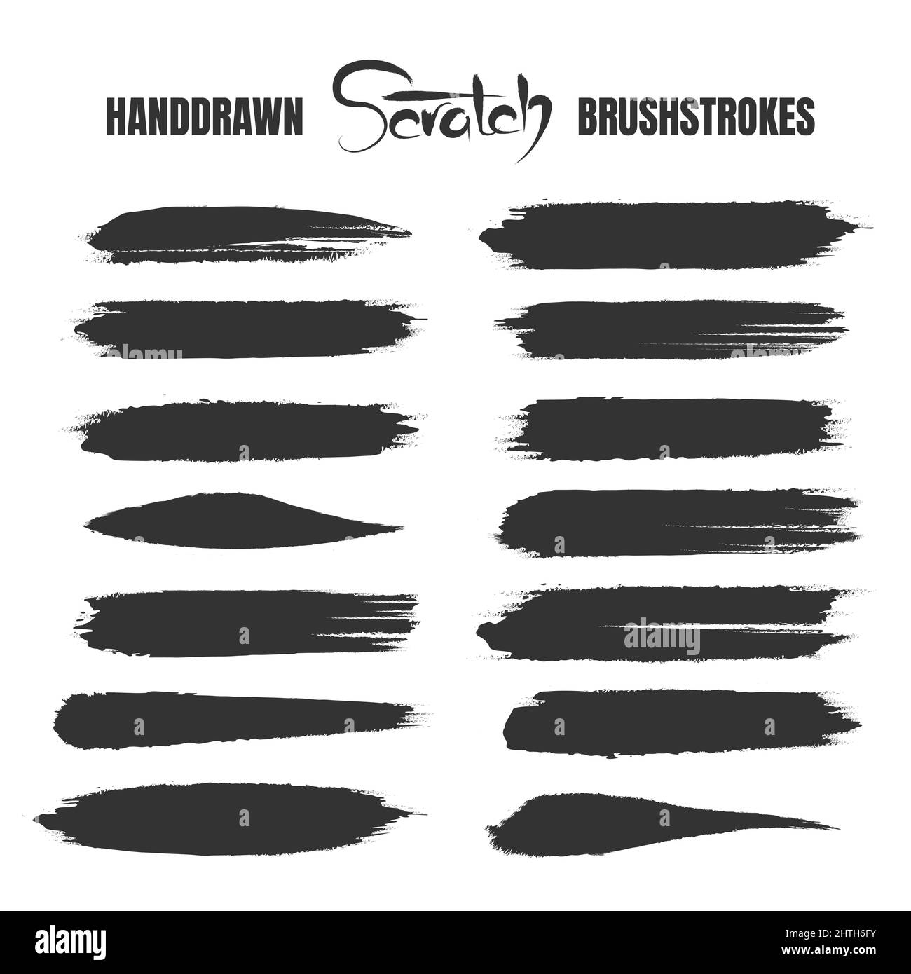 Grungy paint brushes Stock Vector