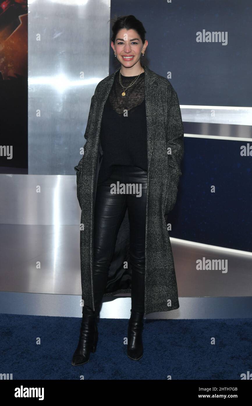 Jamie Gray Hyder attends 'The Adam Project' New York Premiere on February 28, 2022 in New York. Stock Photo