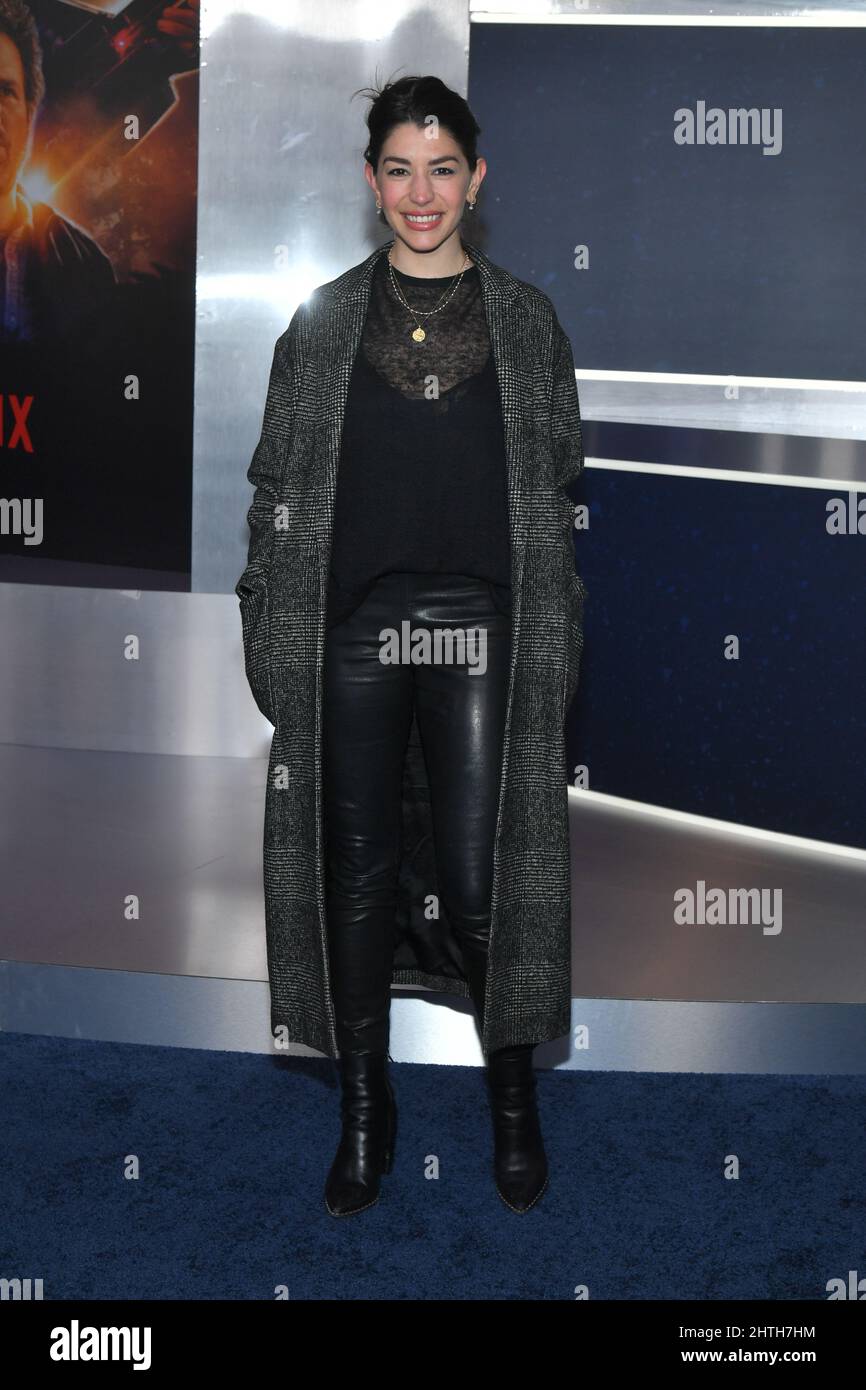 Jamie Gray Hyder attends 'The Adam Project' New York Premiere on February 28, 2022 in New York. Stock Photo