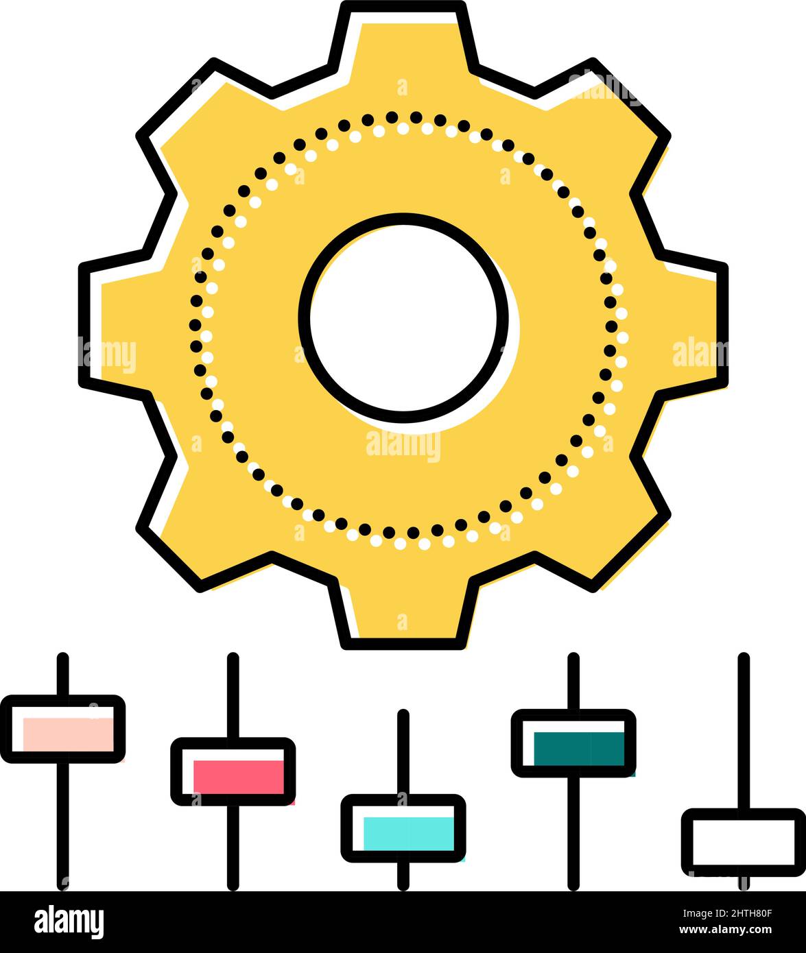 setting gear color icon vector illustration Stock Vector Image & Art ...