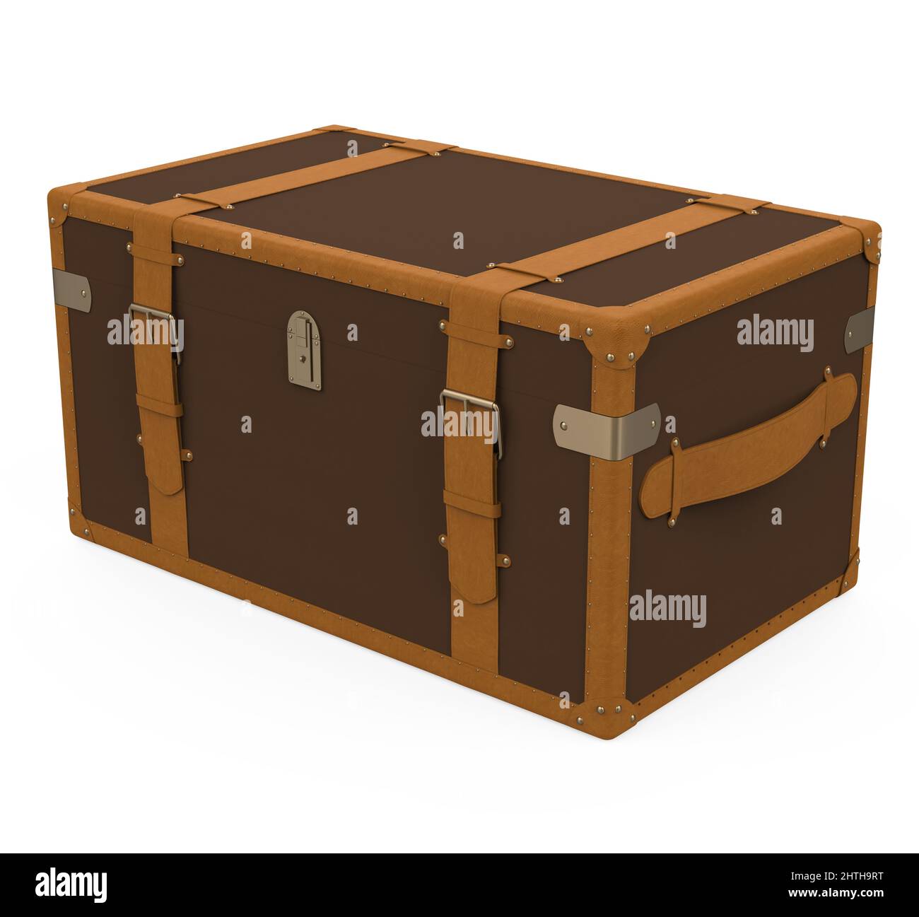 Old Vintage Leather Suitcase Stock Photo - Alamy