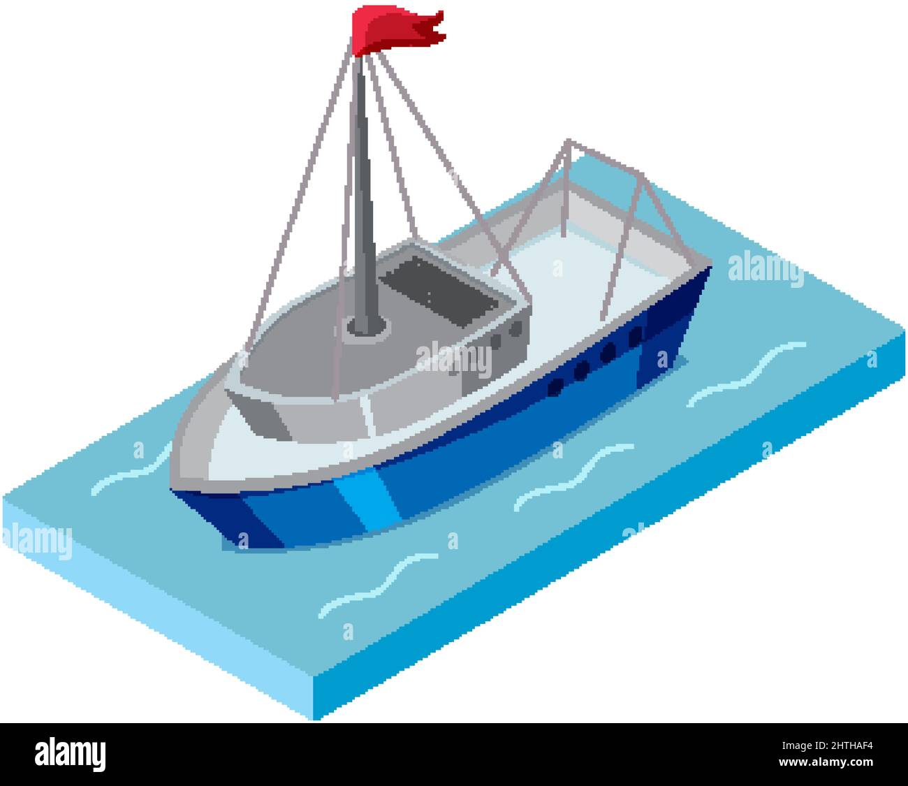 Isometric ship icon on white background illustration Stock Vector Image ...