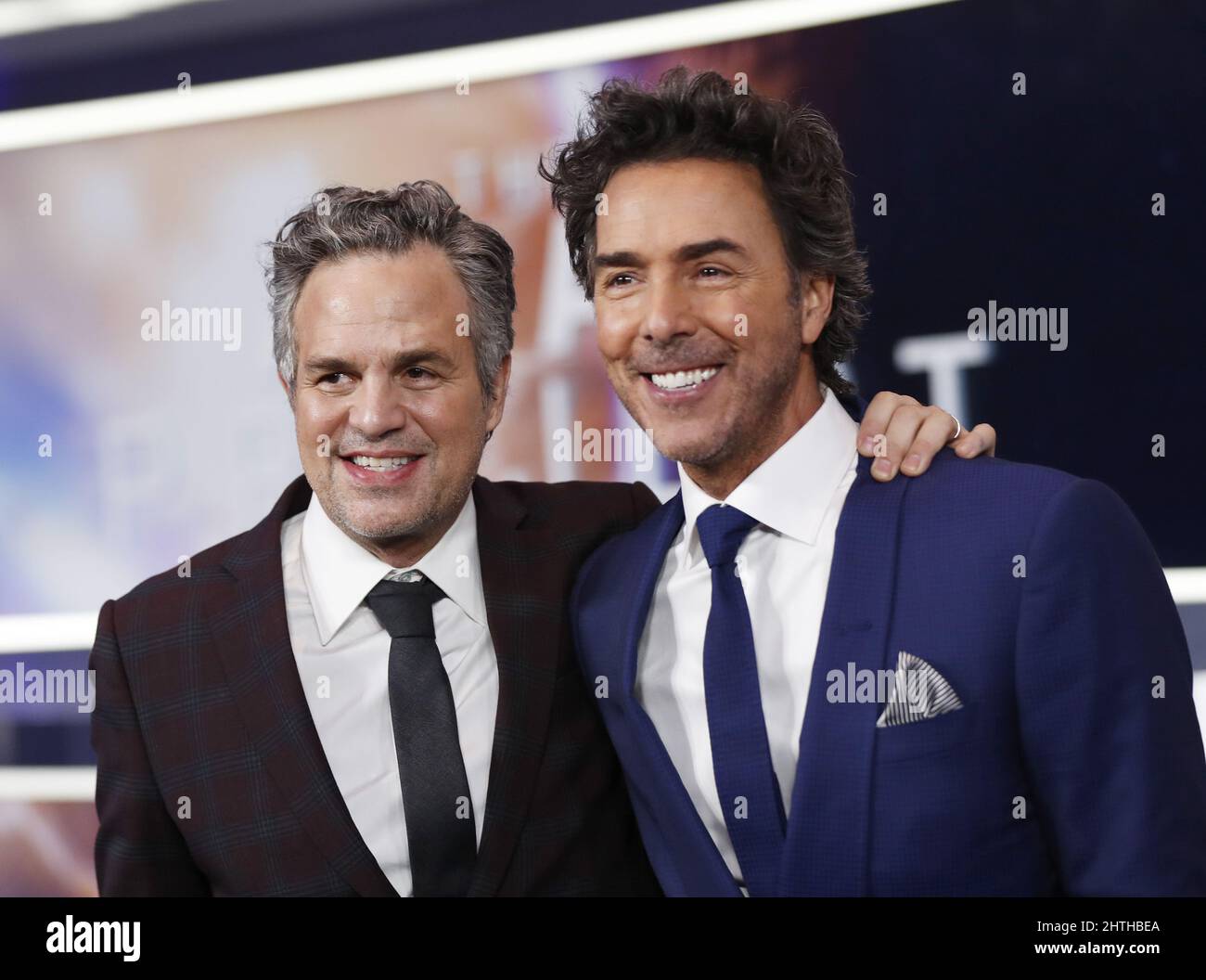 New York, United States. 28th Feb, 2022. Mark Ruffalo and Shawn Levy