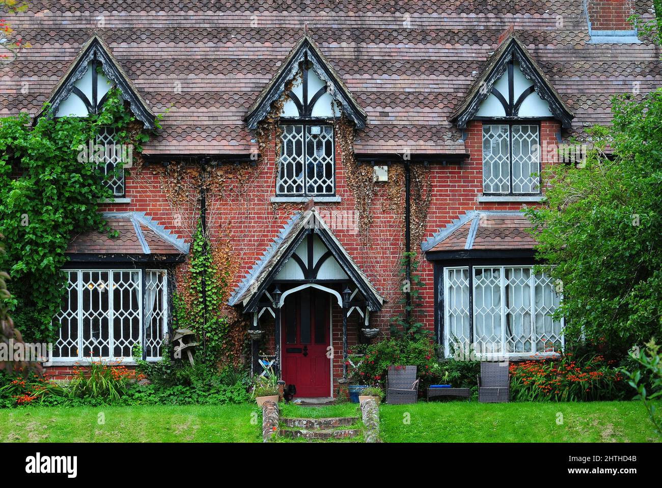 The School House in Wimborne St.Giles village in Dorset, England, UK