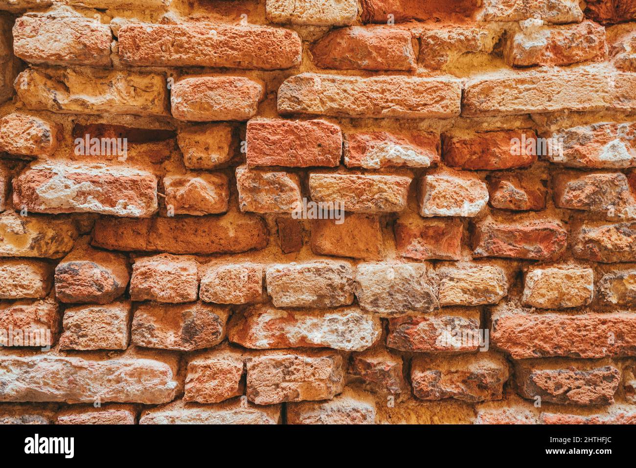 Brick wall structure of an old house Stock Photo Alamy