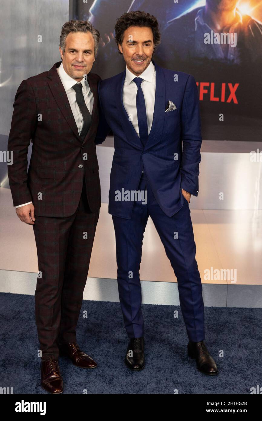 New York, NY February 28, 2022 Mark Ruffalo and Shawn Levy attend