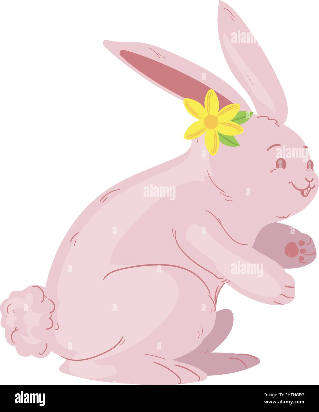 pink bunny illustration Stock Vector Image & Art - Alamy