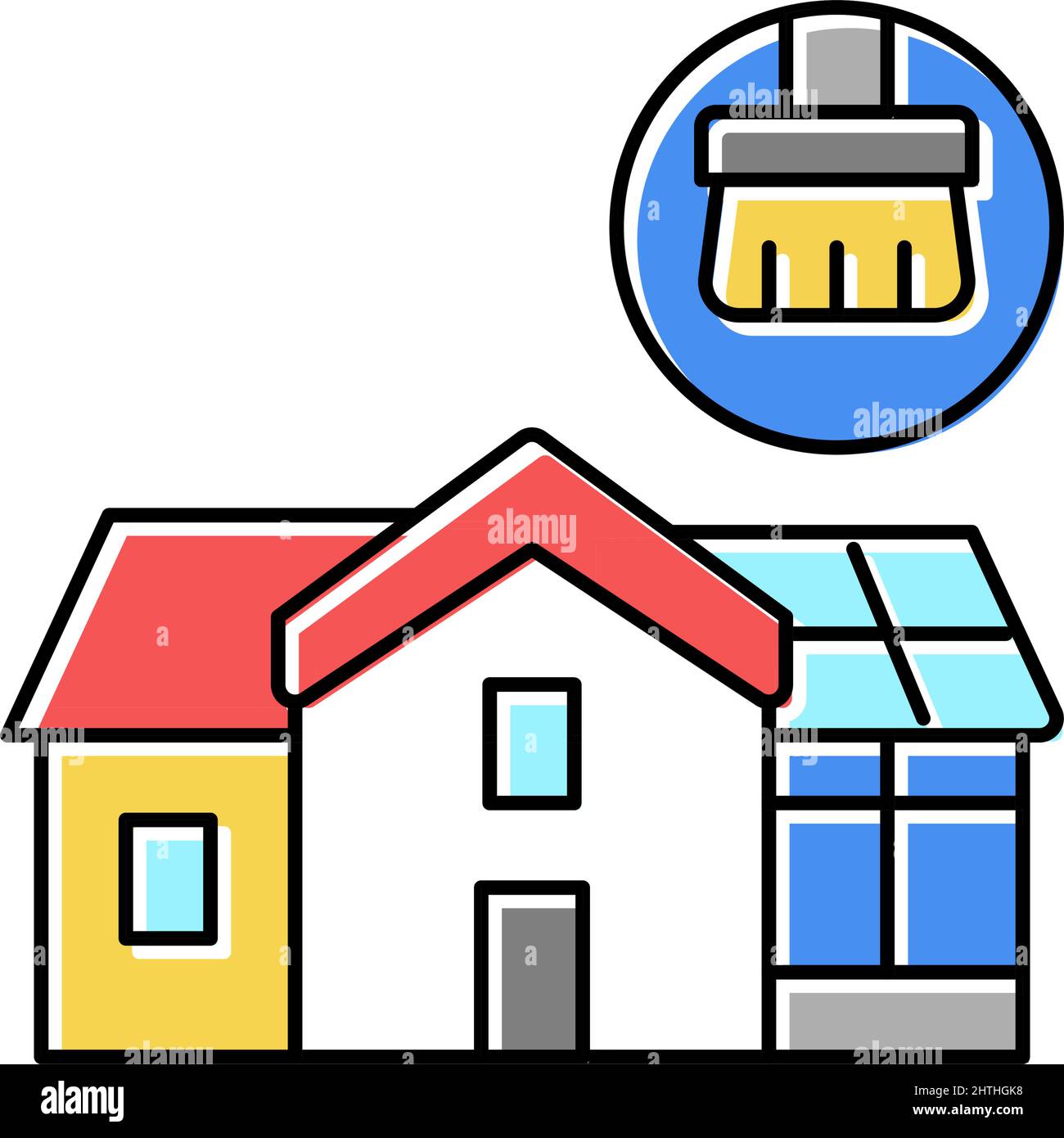 conservatory cleaning color icon vector illustration Stock Vector Image ...