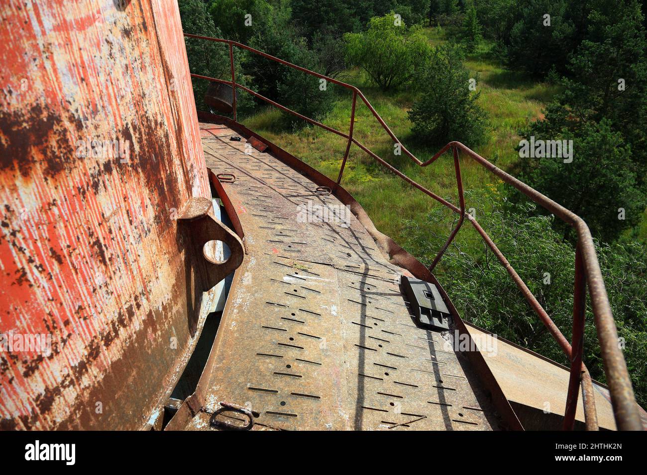 Ukraine, Sperrzone, Pripjat, in der unbewohnbaren 30-Kilometer-Zone um das Kraftwerk von Tschernobyl und der Arbeitersiedlung Pripjat, Teil an einem K Stock Photo