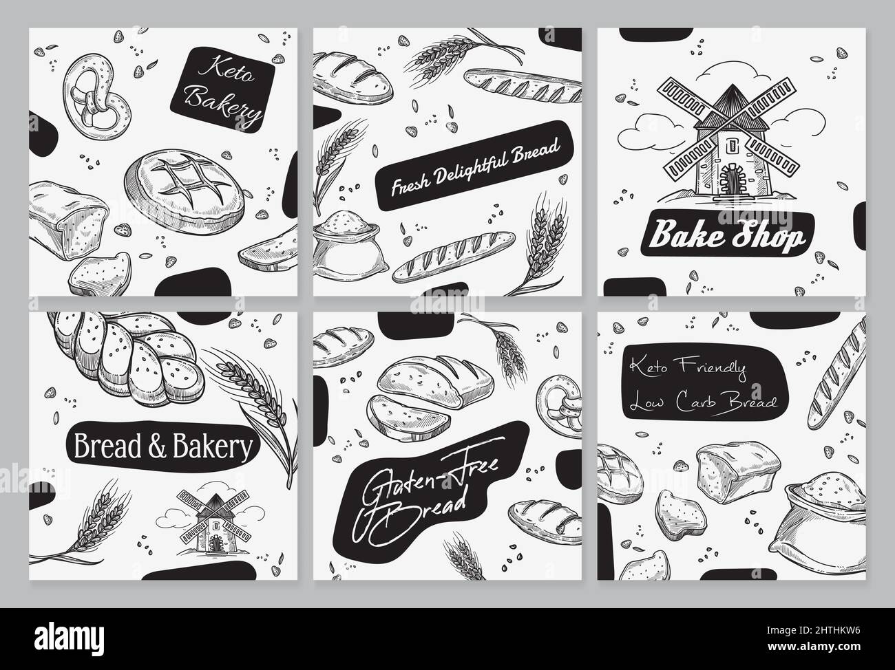 Bakery banner design set, vector illustration Stock Vector Image & Art ...