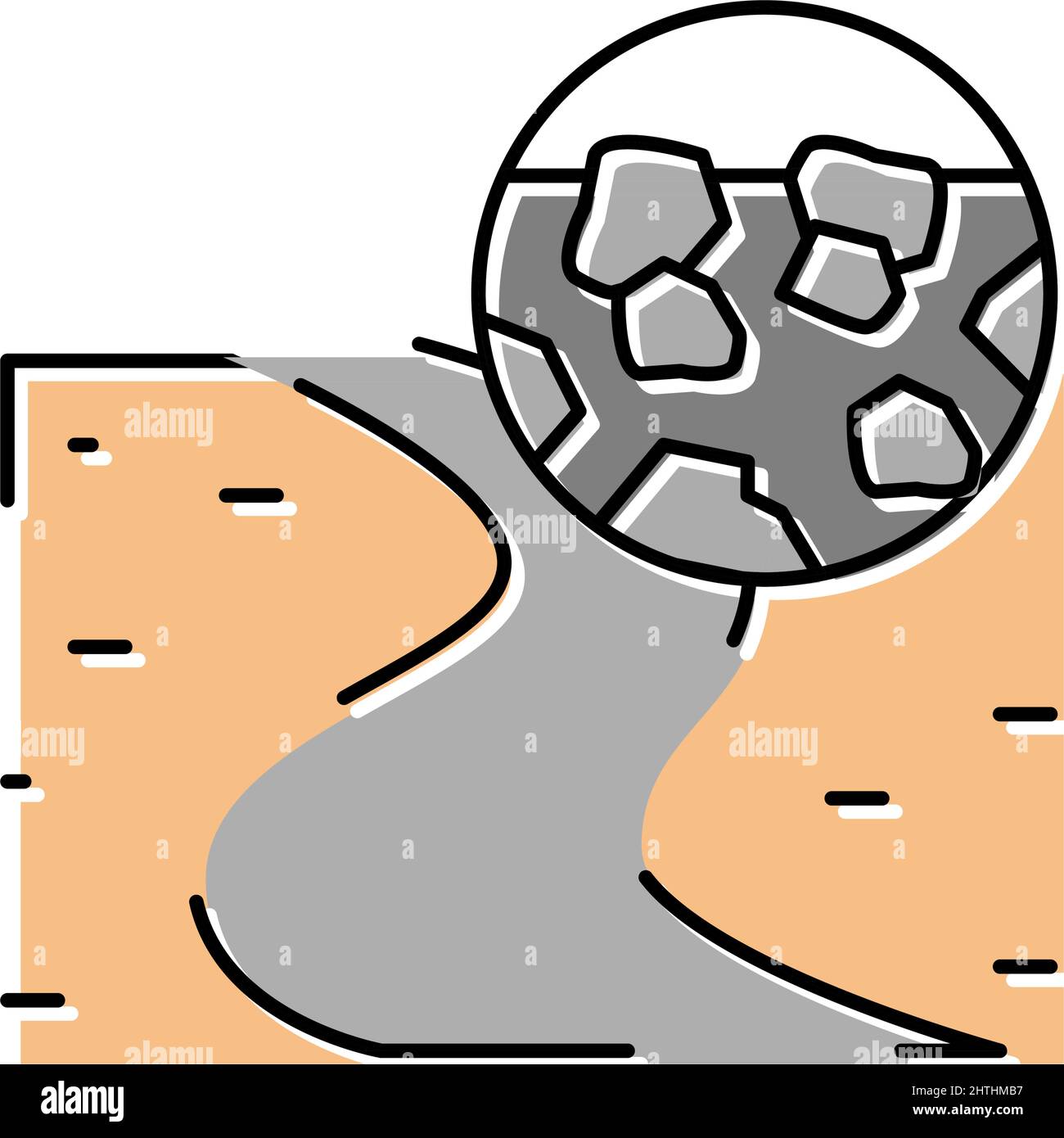 gravel road color icon vector illustration Stock Vector Image & Art Alamy