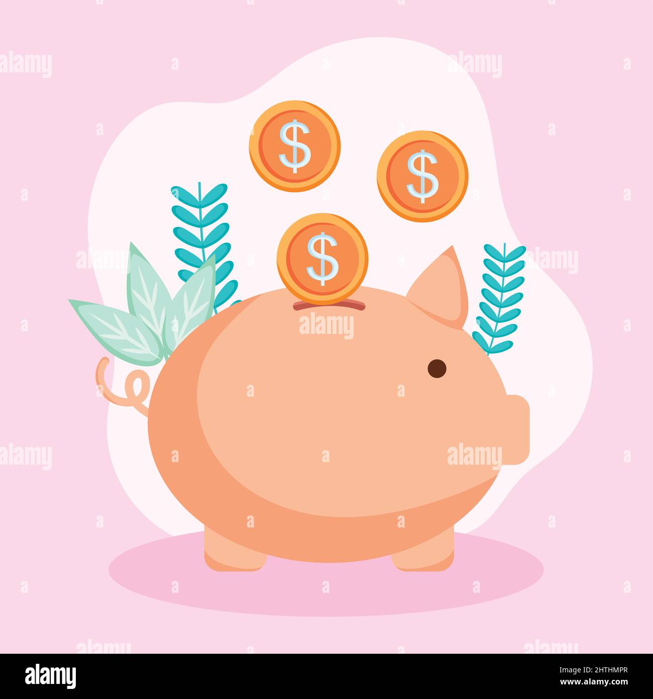 piggy bank illustration Stock Vector Image & Art - Alamy
