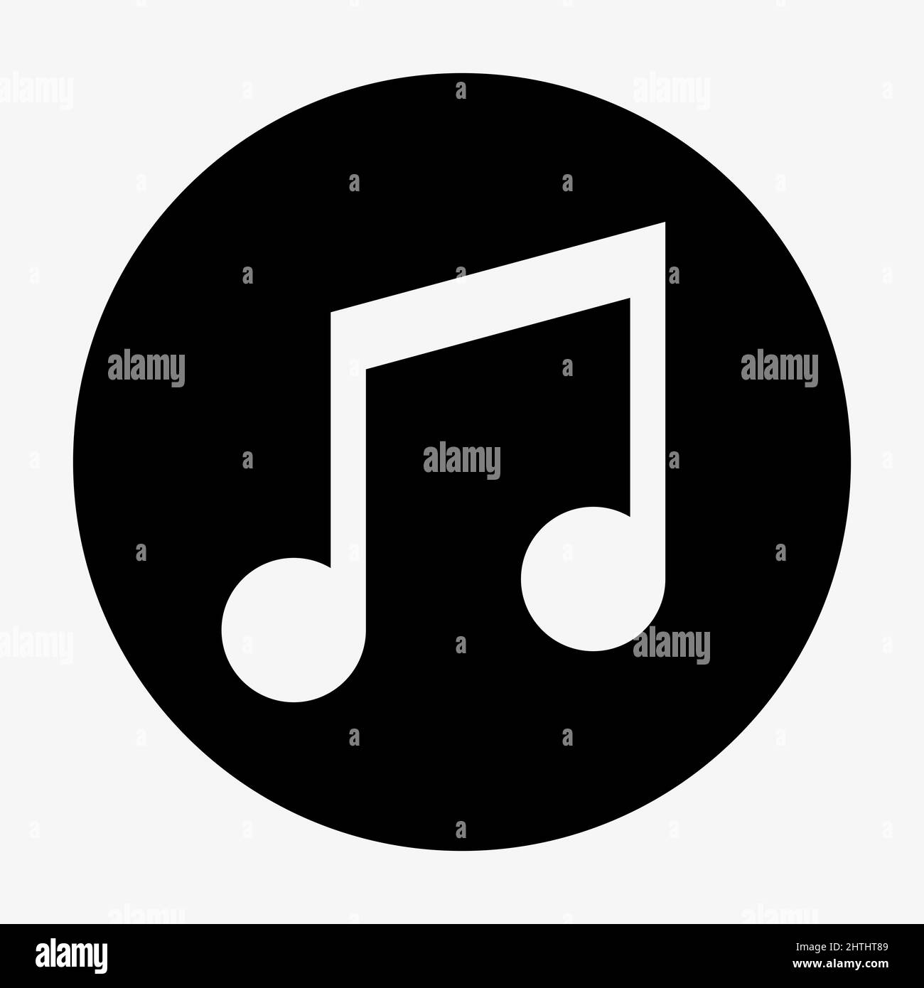 Music note vector icon circle on white background Stock Vector Image ...