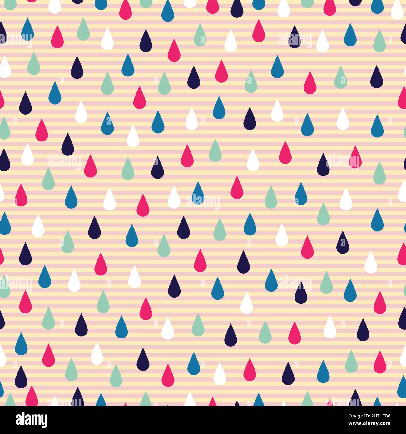 Rain drops seamless vector pattern with horizontal stripes. Perfect for ...