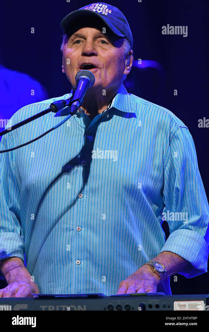 The Villages, United States. 28th Feb, 2022. Bruce Johnston performs on stage with The Beach Boys at the Sharon L. Morse Performing Arts Center in The Villages, Florida. Credit: SOPA Images Limited/Alamy Live News Stock Photo