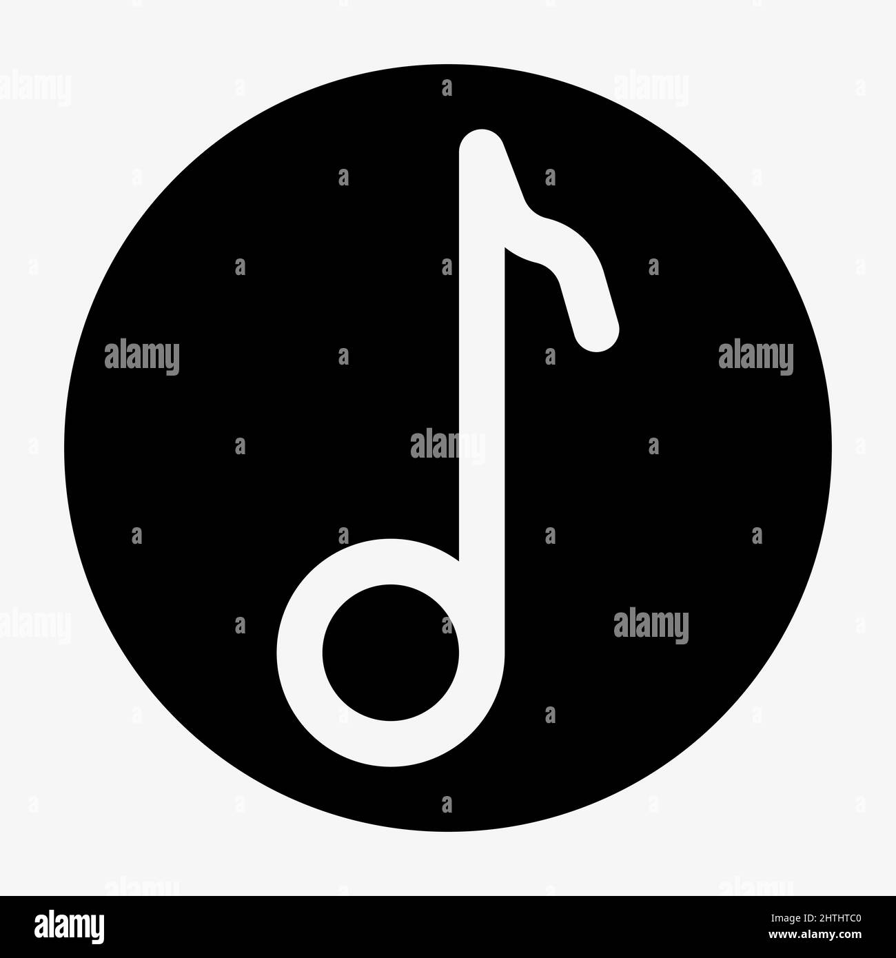 Music note vector icon circle on white background Stock Vector Image ...