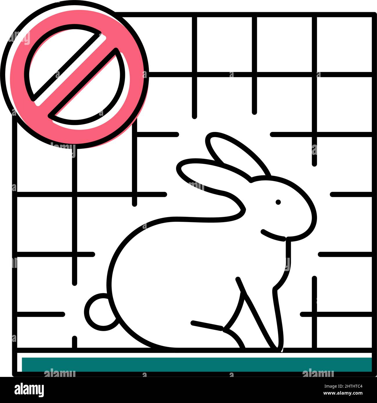 Rabbit in cage Stock Vector Images - Alamy
