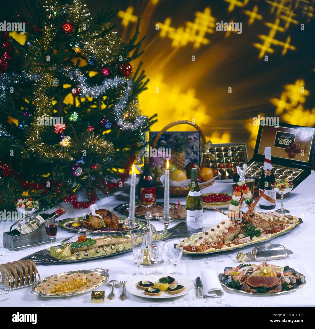 new year eve meal food Stock Photo